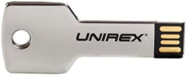 UNIREX 8GB USB 2.0 כונן אגודל, מתאים בקלות על טבעת המפתח, כסף | אחסון כונן הבזק תואם למחשב, טאבלט או מחשב נייד